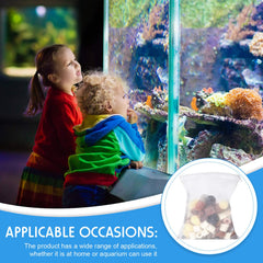 Geiserailie aquarium bags with zipper closure demonstrate spill-free media replacement