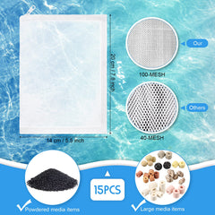 Geiserailie nylon 150-micron bags highlight fine mesh for reliable carbon media capture