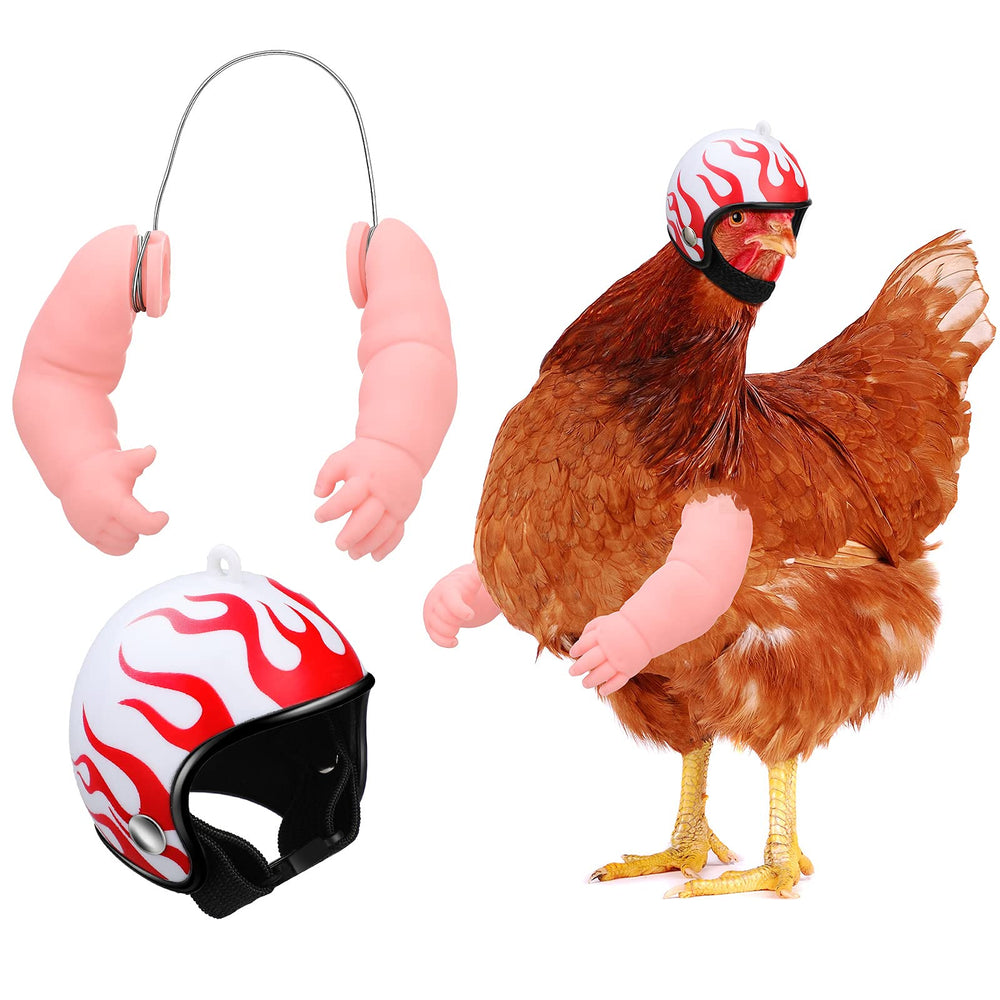 Gejoy chicken arms toy set with helmet for adorable pet dress-up photo shoots