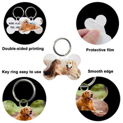 GEKIXUTP aluminum dog tag material is lightweight and durable.