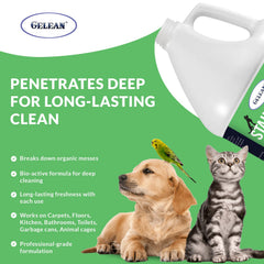 GELEAN deep-cleaning-enzymatic-formula breaks down organic matter effectively