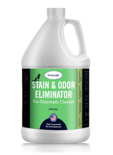 GELEAN strong-stain-odor-eliminator bottle demonstrates powerful cleaning action