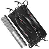 GEMEK 7in up-curve scissor for precise trimming around eyes and sensitive areas.