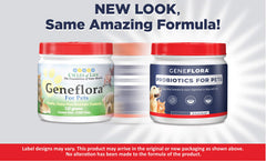 Geneflora probiotics for dogs bottle supports gut health and immune resilience.