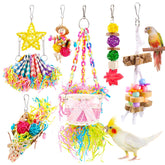 Generic Bird Toys colorfully-foraging-shredder promotes mental engagement during play