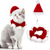 Generic cat Santa hat close-up showing soft plush material and festive style