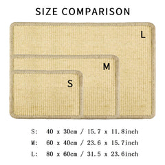 Generic Cat Scratcher Mat with tape adhesive demonstrates easy attachment to furniture