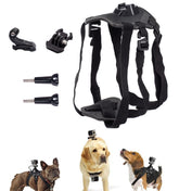 Generic Dog Harness Mount for Camera back view enables hands-free action footage on trails.