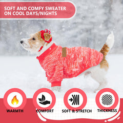 Generic dog sweater two-color design adds playful style for small pets.