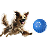 Generic Interactive Dog Ball blue 2.2-inch side view for calm indoor play