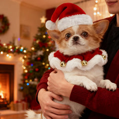 Generic pet Christmas photo session with festive plush outfits