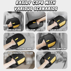 Generic Pet Hair Removal Glove used on car seat to tidy fur after rides.