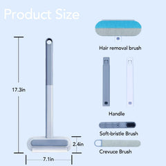 Generic pet hair remover hidden small brush captures embedded hair