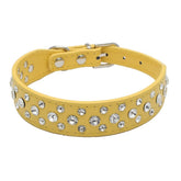 Generic rhinestone dog collar full-crystal-buckle highlights sparkling bling for stylish walks