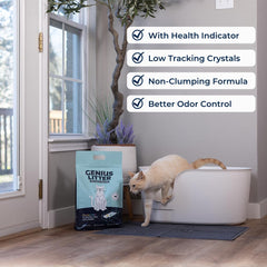 Genius Litter color-changing crystals pour show visual indicator
