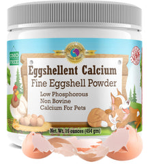 Gentle Blends Pet's Friend eggshellent calcium bottle with 16oz container for daily calcium support