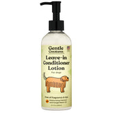 Gentle Creatures leave-in conditioner lotion bottle provides fragrance-free hydration for sensitive dog skin.