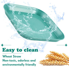 Gerrii beard-fatigue-cat-bowl blue, durable wheat straw bowl for long-lasting use