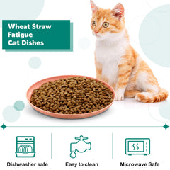 Gerrii wide shallow cat dish demonstrates 6-inch size for whisker-safe feeding.