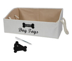 Geyecete dog toy bin beige foldable design showcases organized storage