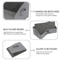 Geyecete dog toy bin foldable structure for compact storage