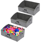 Geyecete dog toy bin open-top design for quick toy access