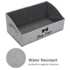 Geyecete foldable dog toy bin opened showing easy toy access
