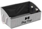 Geyecete large dog toys bin foldable trapezoid for shelf storage and easy access.