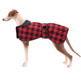 Geyecete greyhound coat waterproof plaid exterior for dry walks