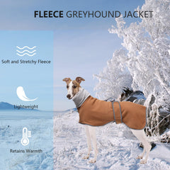Geyecete Greyhound Cosy Fleece Jumper reflective piping enhances night visibility during strolls.