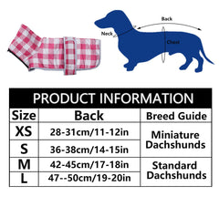 Geyecete grid dog coat highlights reflective piping for safer night walks
