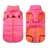 Geyecete winter dog coat front view for full coverage during cold-weather walks
