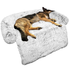 GGIB Calming Dog Bed with curved design offers neck support for pets.