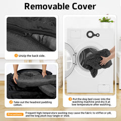 GGIB calming dog bed non-slip-bottom surface keeps bed securely in place.