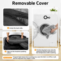 GGIB Calming Dog Bed non-slip bottom keeps bed in place on floors.
