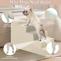 GGIB dog stairs stability boards inside reinforce the surface for confident climbs.