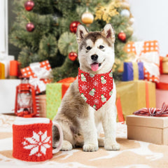 GHSJYO Christmas dog bandanas reversible design two looks