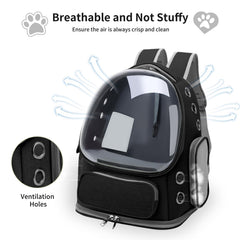 GixDix Cat Backpack ventilation holes promote airflow for comfort