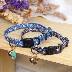 Giecooh cat collar breakaway buckle ensures quick release if it snags.