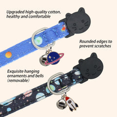Giecooh cat collar soft cotton feels gentle for daily wear.