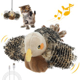 Gigwi flapping bird toy wings extended for interactive play and hunting-like motion.