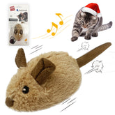 Gigwi interactive cat toy mouse brown ear delivers realistic sounds to boost feline play and exercise