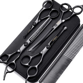 Gimars 7inch pro grooming scissors closeup blade for precise, smooth cuts