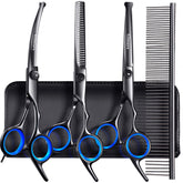 Gimars dog grooming scissors straight blade for precise, smooth cuts.
