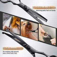 Gimars safety round tip protects pets during grooming sessions