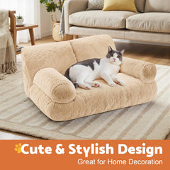 Gimars Upgrade Large Cat Bed 10-percent-stuffed-sponge boosts fluffiness