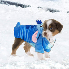Gimilife dog hoodie blue sticky-strap-on design makes wearing easy.