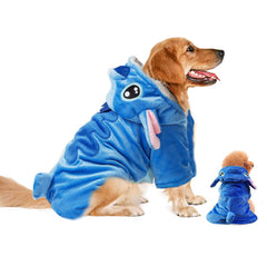 Gimilife Dog Hoodie Costume front view, cozy velvet fabric for holiday photos.