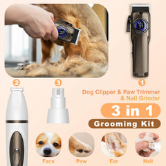 GIMPYN dog grooming kit blade close-up demonstrates precision blades