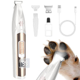 GIMPYN paw trimmer with LED display shows battery level for easy planning